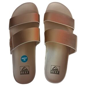 Reef Cushion Vista Women's Slides Size 8 Golden Hour Very Good Pre- Owned